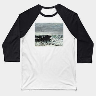 The Wave by Gustave Courbet Baseball T-Shirt